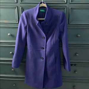 United colors of Benetton violet button up coat